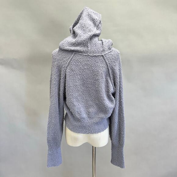 Free People Found My Friend Hoodie in Storm-lavender size Small Cropped Slouchy - Picture 14 of 15